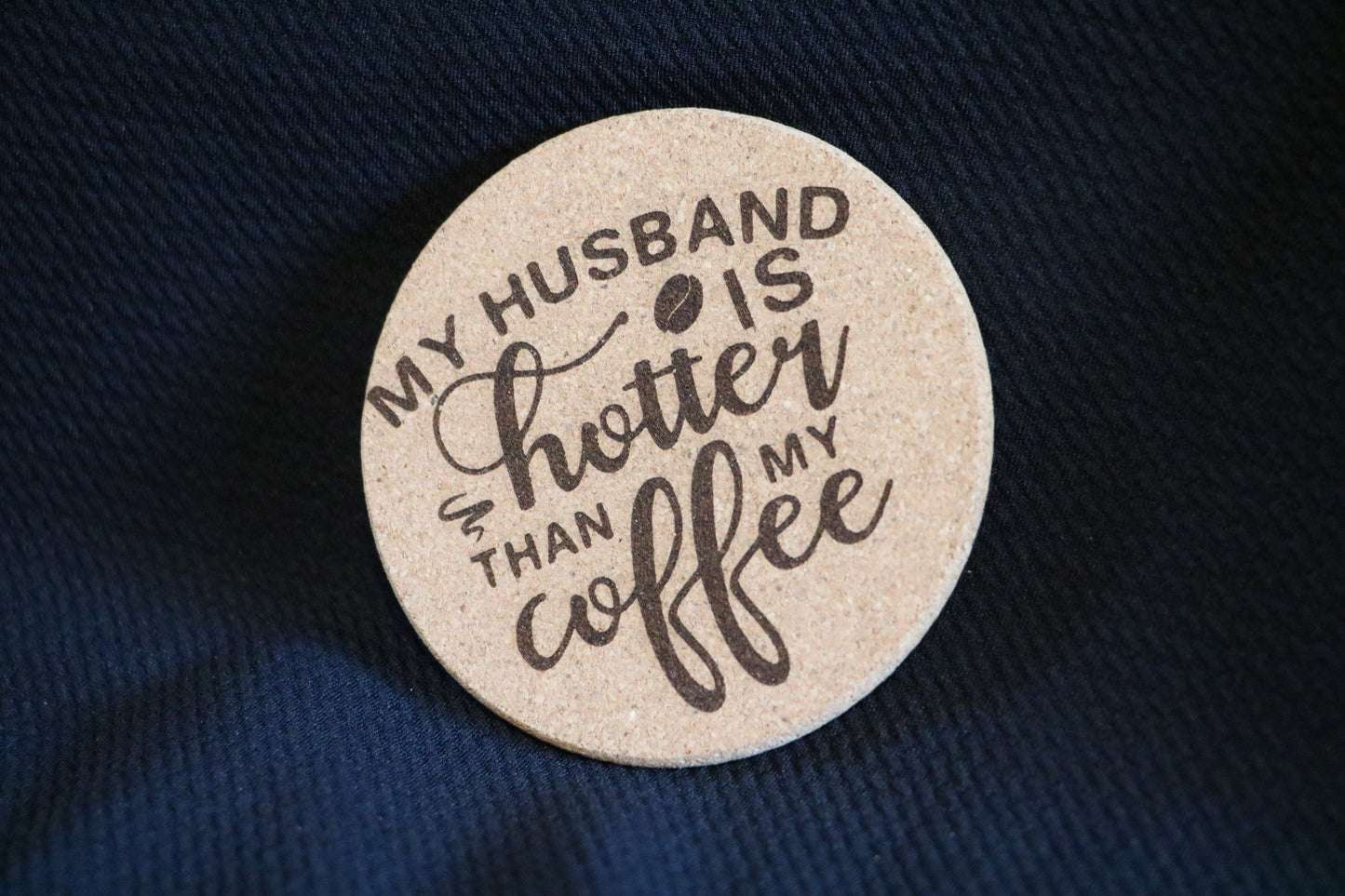 "Husband" Cork Coaster